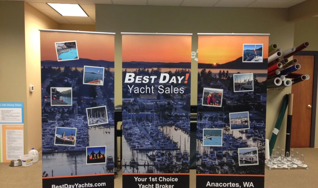 - Tradeshow Display - Retractable Banner - Best Day Yacht Sales - Anacortes, WA