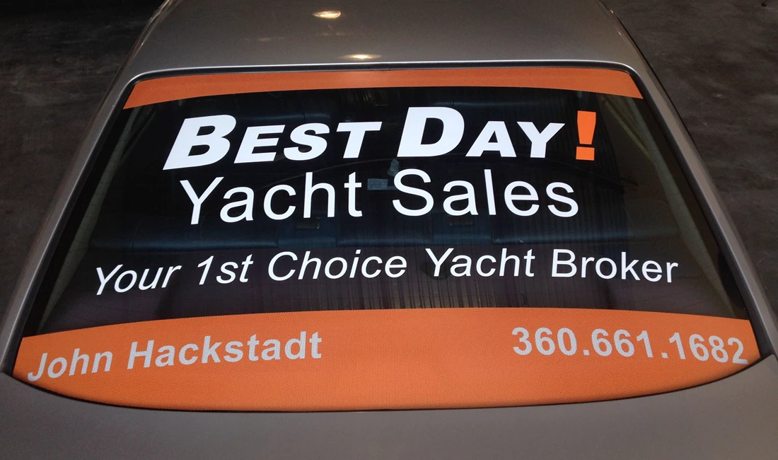  - Vehicle Graphics - Window Graphics - Best Day! Yacht Sales - Anacortes, WA