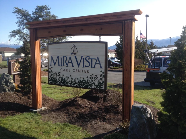  - Architectural Signage - Sandblasted Sign - Mira Vista Care Center - Mount Vernon, WA