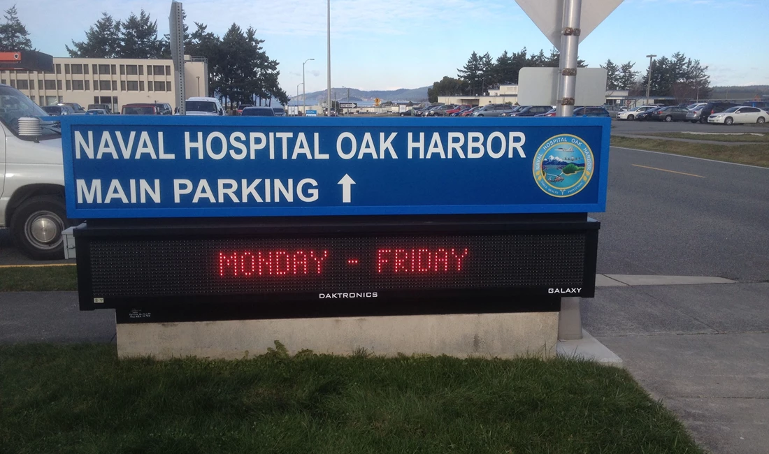  - Illuminated Signage - Lightbox & LED Readerboard - Navy Hospital - Oak Harbor, WA