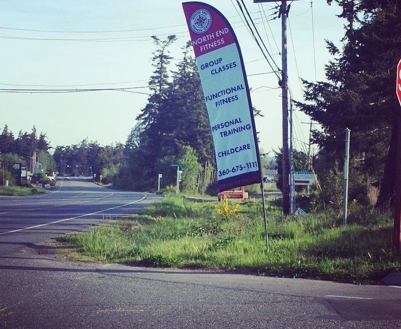  - Custom Banners - Feather Banner - North End Fitness - Oak Harbor, WA