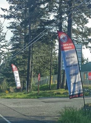 - Custom Banners - Feather Banners - North End Fitness - Oak Harbor, WA