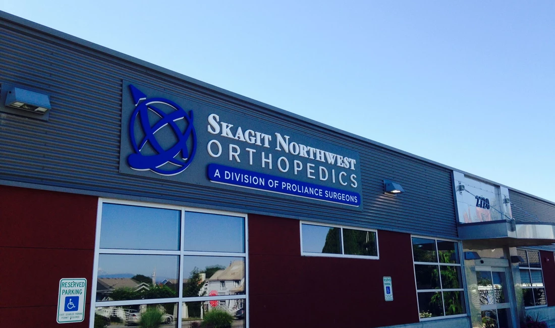  - Architectural Signage - Dimensional Lettering - Skagit Northwest Orthopedics - Anacortes, WA